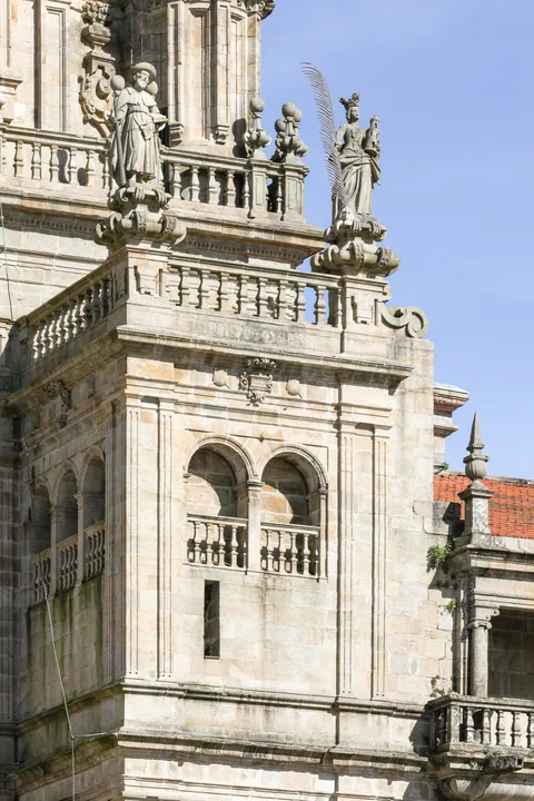 Fachada barroca del Obradoiro de la Catedral de Santiago